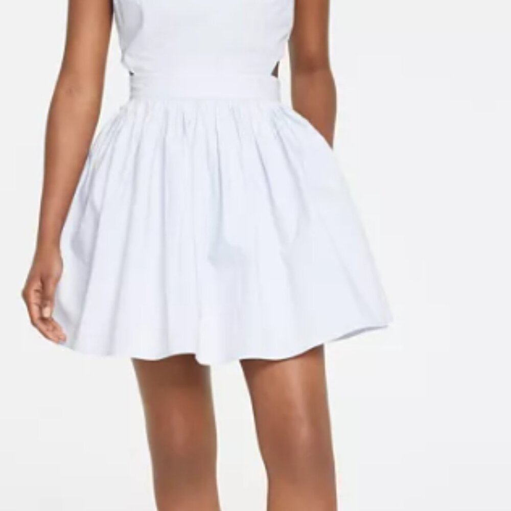French Connection White Fit & Flare Dress 4